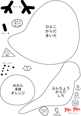 文鳥・ひよこ・みかん図案